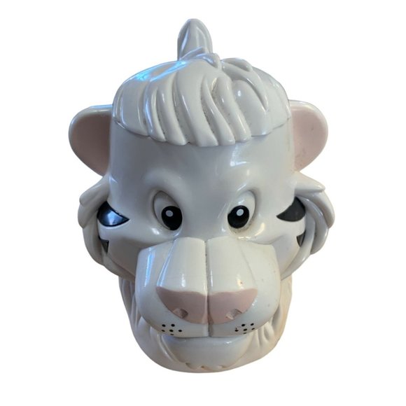 Ringling Bros Circus White Tiger Head Flip Top Cup Mug Hard Plastic - Picture 2 of 7